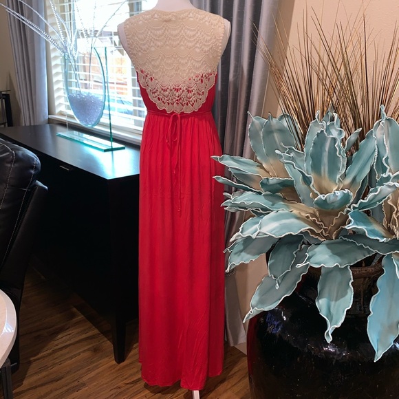 Motherhood maternity maxi red dress - Picture 2 of 7